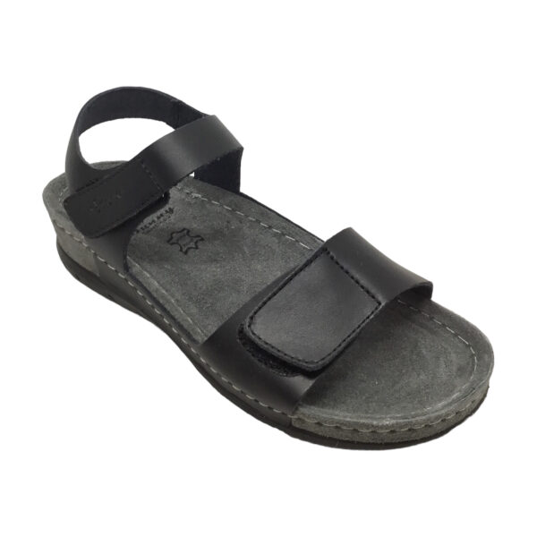 Δερμάτινα Ανατομικά Πέδιλα Sunny Sandals ALTEA-30108-S NERO - Image 3