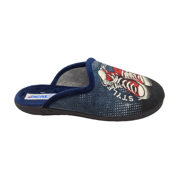 Ανδρικές παντόφλες χειμερινές DICAS AC9640 Blue - Image 4