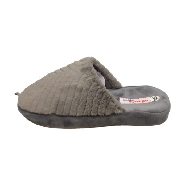 Γυναικείες χειμερινές παντόφλες adams shoes 895-23533 GREY - Image 2