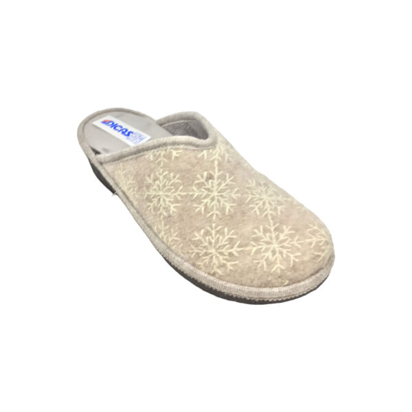 Γυναικεία χειμερινή παντόφλα dicas 06L000 QUEBEC BEIGE - Image 4
