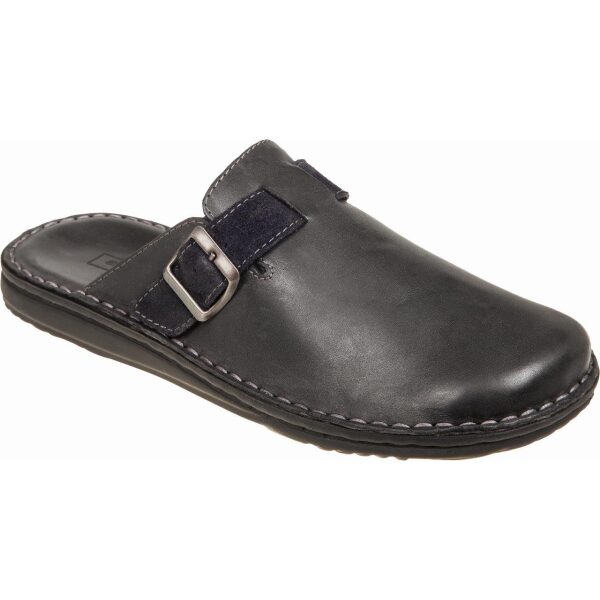 Ανδρικές παντόφλες δερμάτινες  adams 585-23501 BLACK