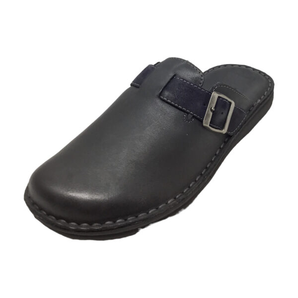 Ανδρικές παντόφλες δερμάτινες  adams 585-23501 BLACK - Image 2