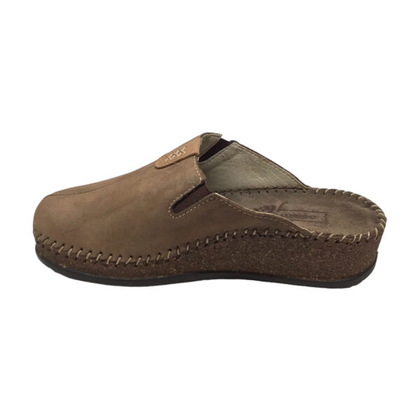 Γυναικείες δερμάτινες παντόφλες  Adams 585-23507 BROWN - Image 3