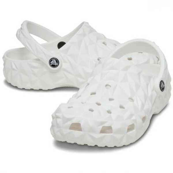 Crocs unisex Classic Geometric Clog 209563-100 White - Image 4