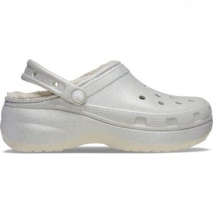 Crocs Classic Platform Glitter Clog Lined 210413-040 Silver
