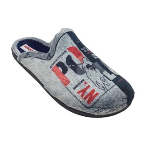Χειμερινές παντόφλες αγόρι adam's shoes 624-24721 BLUE