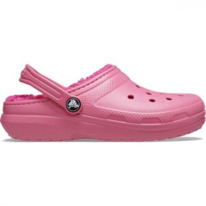Crocs Classic Lined Clog παιδικές παντόφλες με γούνα 207010-6VZ Hyper Pink