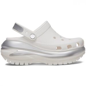 Crocs Unisex Mega Crush Metallic Clog 210368-138 White