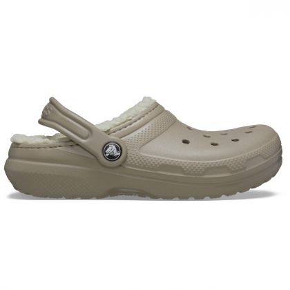 Crocs Classic Lined Clog παιδικές παντόφλες με γούνα 207009-2YB Mushroom