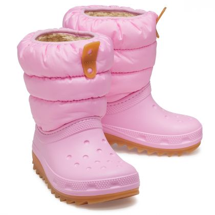 Παιδικά γαλότσάκια Crocs Kids Classic Neo Puff Boot 207684-6XQ Pink - Image 4