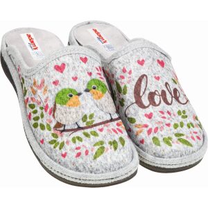 Γυναικείες χειμερινές παντόφλες adams shoes 754-25517 Grey