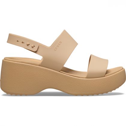 Crocs Brooklyn Καλοκαιρινές Πλατφόρμες Πέδιλα Brooklyn Sky Sandal 212250-2NB Cashew