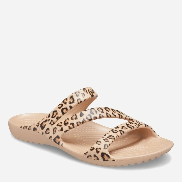 Crocs Γυναικεία σανδάλια παντόφλες Kadee II Sandal W 206894-90L Leopard - Image 3