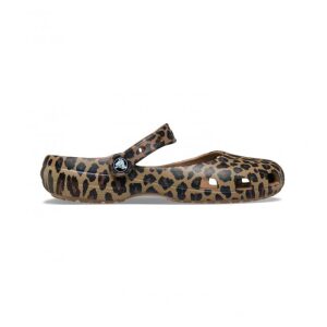 Crocs Γυναικείες Μπαλαρίνες Classic Ballet Animal 212478-2LD Sepia/Leopard - Image 3
