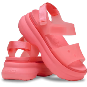 Crocs Πλατφόρμες Πέδιλα Soho Frosted Y Strap Sandal 212651-6UI Guava - Image 3