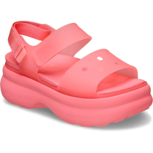 Crocs Πλατφόρμες Πέδιλα Soho Frosted Y Strap Sandal 212651-6UI Guava - Image 2