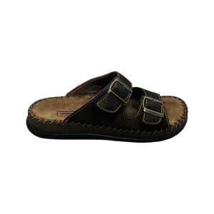 Ανδρικά δερμάτινα ανατομικά σανδάλια Adam's Shoes 585-26004 Brown