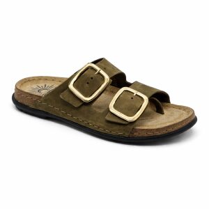 Γυναίκεια Δερμάτινα Ανατομικά Σανδάλια Sunny Sandals  SIENNA-60302 Olive