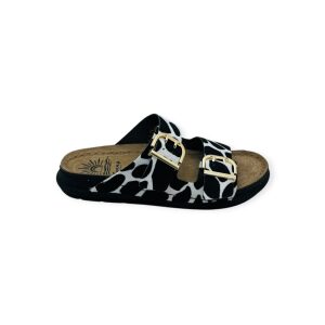 Γυναίκεια Δερμάτινα Ανατομικά Σανδάλια Sunny Sandals  SIENNA-60302E White/Black