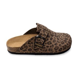 Γυναικεία  Ανατομικά Σαμπό Natura Leopard By adam's 580-26038 Brown