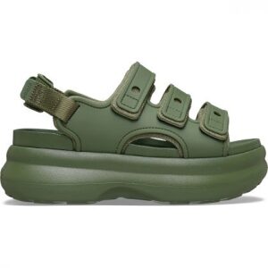 Crocs Soho Platform Frosted Sport Sandal 212032-309 Army Green