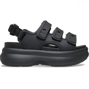 Crocs Soho Platform Frosted Sport Sandal 212032-001 Black