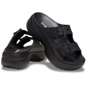 Crocs Platform Brooklyn Knot Low Wedge 212880-001 Black - Image 3