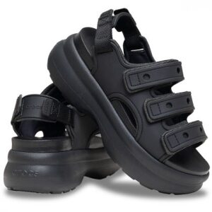 Crocs Soho Platform Frosted Sport Sandal 212032-001 Black - Image 4