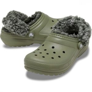 Crocs παιδικές παντόφλες με γούνα Classic Fleece Lined Clog 212857-3BX Cargo - Image 2