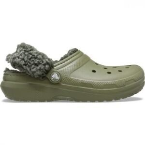 Crocs παιδικές παντόφλες με γούνα Classic Fleece Lined Clog 212857-3BX Cargo