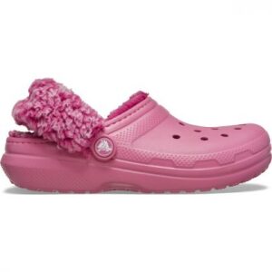 Crocs παιδικές παντόφλες με γούνα Classic Fleece Lined Clog 212857-1BE Quiet Roze
