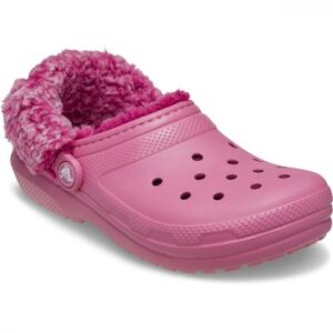 Crocs παιδικές παντόφλες με γούνα Classic Fleece Lined Clog 212857-1BE Quiet Roze - Image 4