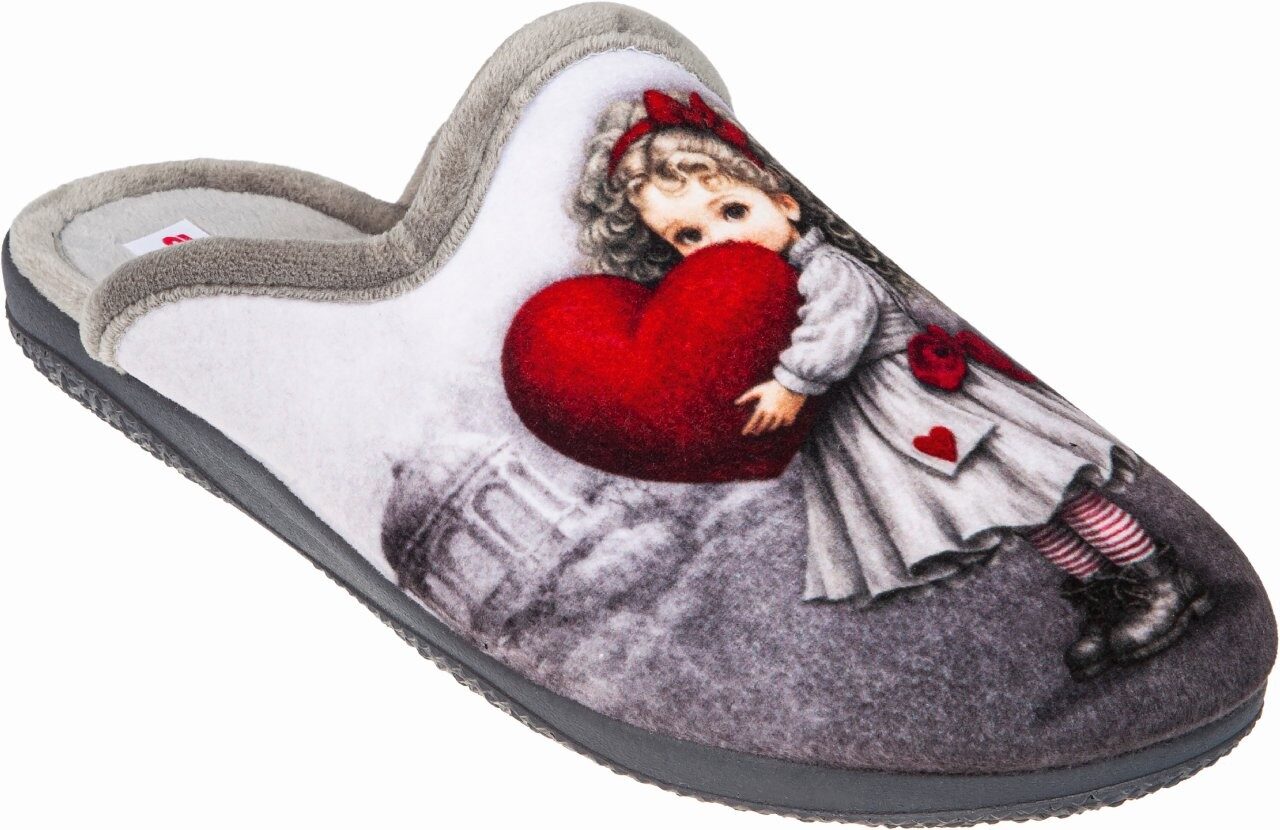 Γυναικείες χειμερινές παντόφλες adams shoes 624-26546 Gris