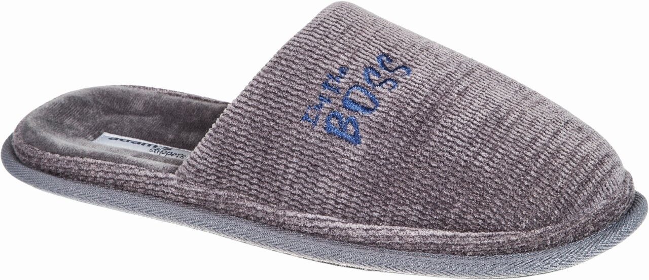 Ανδρικές παντόφλες χειμερινές Adams shoes 895-26506 Grey
