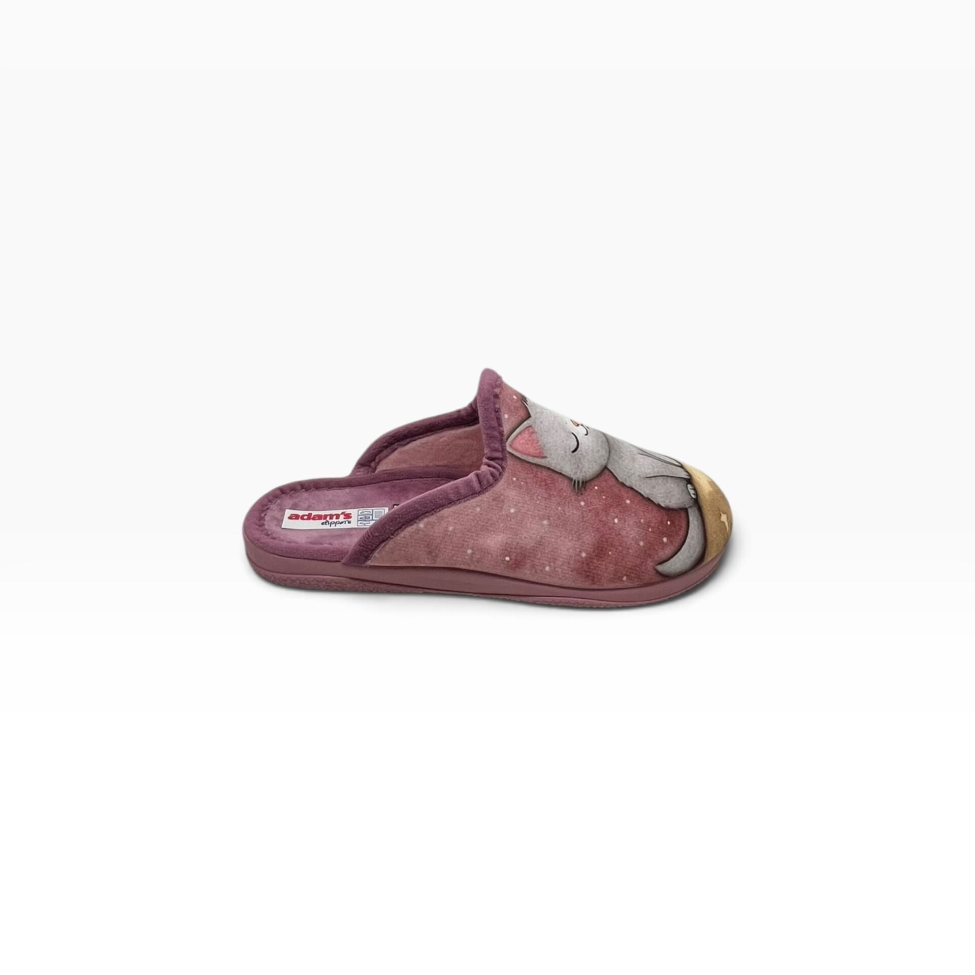 Γυναικείες χειμερινές παντόφλες adams shoes 624-26525 Malva - Image 2