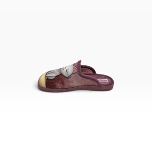 Γυναικείες χειμερινές παντόφλες adams shoes 624-26525 Malva - Image 3