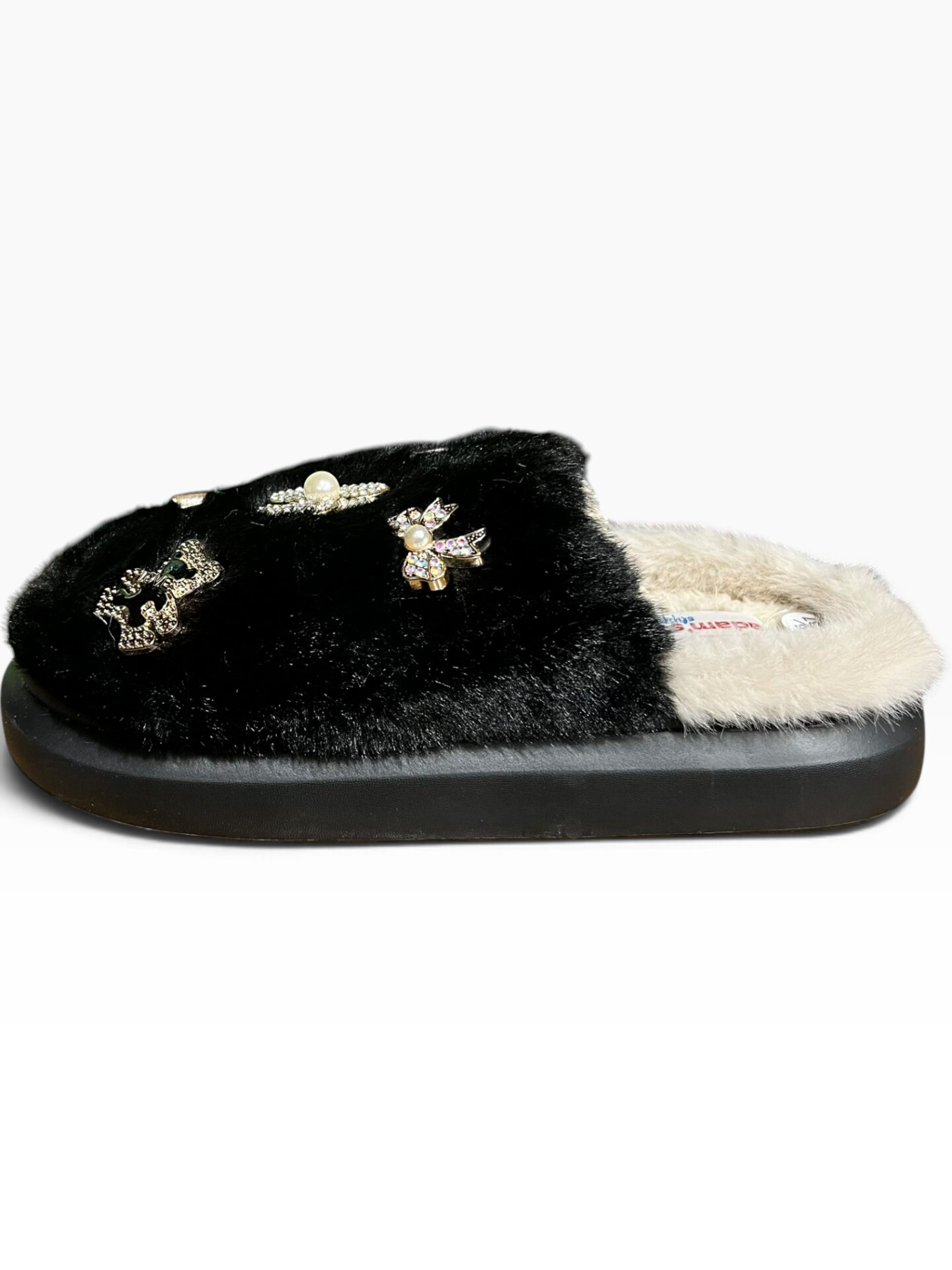 Γυναικείες χειμερινές παντόφλες adams shoes 896-26501 Black - Image 2