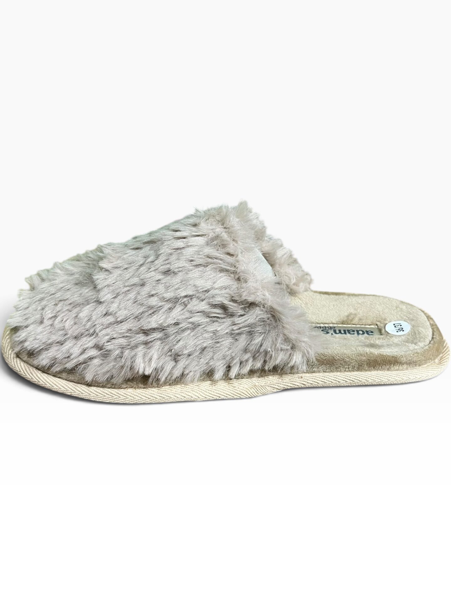 Γυναικείες χειμερινές παντόφλες adams shoes 896-26523 Beige - Image 2