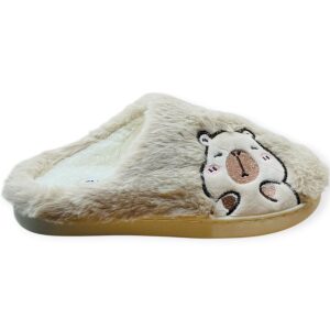 Γυναικεία χειμερινή παντόφλα Dicas DC2620 Beige - Image 2