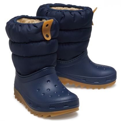 Παιδικά γαλότσάκια Crocs Kids Classic Neo Puff Boot 207684-4PQ Navy - Image 5
