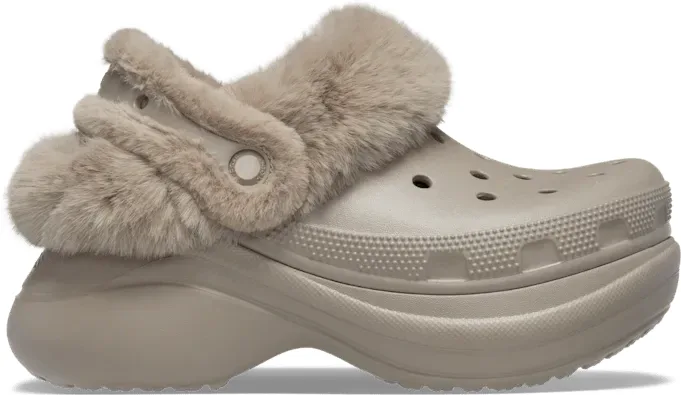 Crocs Clog Bae Lined Platform 211753-195 Mushroom.