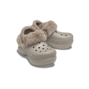 Crocs Clog Bae Lined Platform 211753-195 Mushroom. - Image 4
